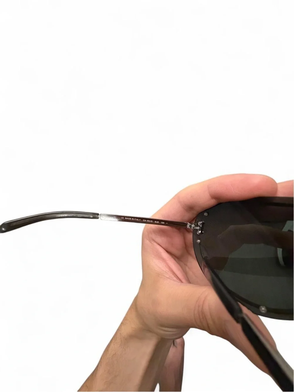 Y2K Giorgio Armani Alien Shield Sunglasses Futuristic Cyber Visor